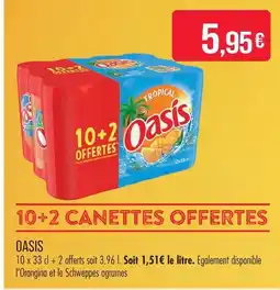 Match Oasis tropical offre
