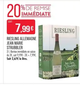 Match Jean marie strubbler riesling allemagne offre