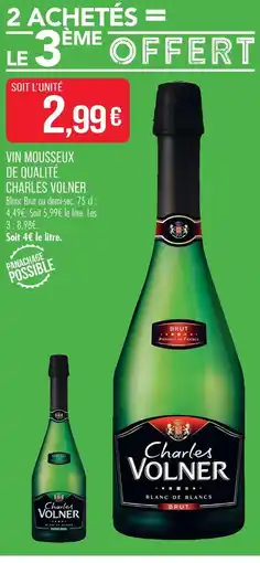 Match Charles volner vin mousseux de qualité blanc brut offre