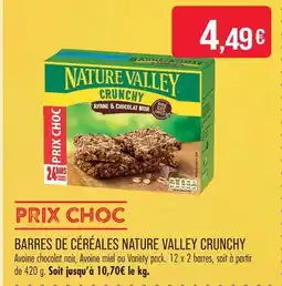 Match Nature valley barres de céréales crunchy offre