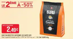 Match Les cafés sati café en dosettes satissime offre