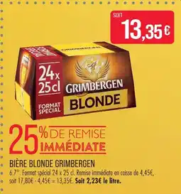 Match Grimbergen bière blonde offre