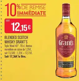 Match Grant's blended scotch whisky offre