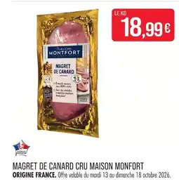 Match Maison montfort magret de canard cru offre