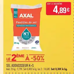 Match Axal sel adoucisseur k+s offre