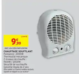 Intermarché Hyper Chauffage soufflant offre