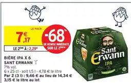 Intermarché Hyper Sant erwann bière ipa x 6 offre