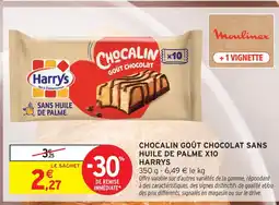Intermarché Hyper Harrys chocalin goût chocolat sans huile de palme x10 offre