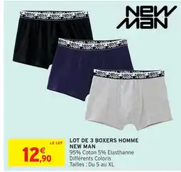 Intermarché Hyper New man lot de 3 boxers home offre