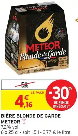 Intermarché Hyper Meteor bière blonde de garde offre