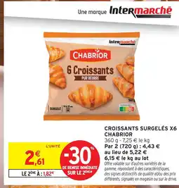 Intermarché Hyper Chabrior croissants surgelés x6 offre