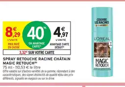 Intermarché Hyper L'oréal paris spray retouche racine châtain magic retouch(b) offre