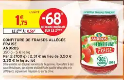 Intermarché Hyper Andros confiture de fraises allégée fraise offre