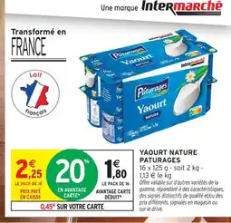 Intermarché Hyper Paturages yaourt nature offre