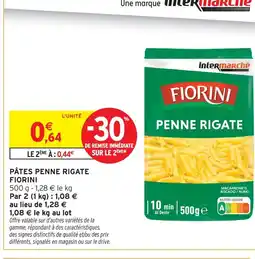 Intermarché Express Fiorini pâtes penne rigate offre