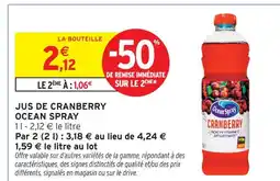 Intermarché Ocean spray jus de cranberry offre
