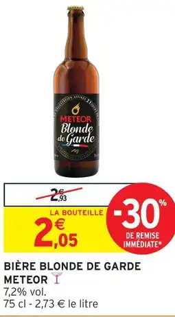 Intermarché Meteor bière blonde de garde offre