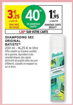 Intermarché Hyper Batiste shampooing sec original offre