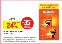 Intermarché Gillette lames fusion 5 6+6 offre