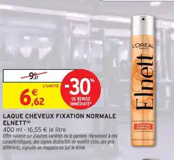 Intermarché Hyper Elnett laque cheveux fixation normale(b) offre