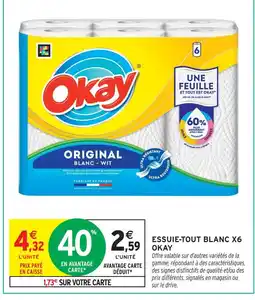 Intermarché Hyper Okay essuie-tout blanc offre