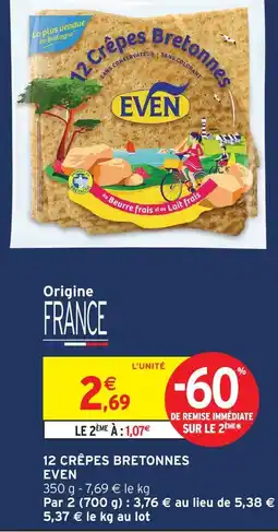 Intermarché Even 12 crêpes bretonnes offre