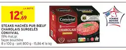 Intermarché Hyper Convivial steaks hachés pur bœuf charolais surgelés offre