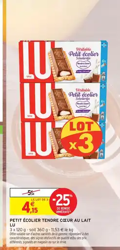 Intermarché Express Lu petit écolier tendre cœur au lait offre