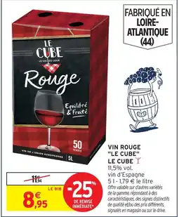 Intermarché Le cube vin rouge offre