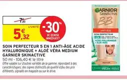 Intermarché Garnier skinactive soin perfecteur 5 en 1 anti-âge acide hyaluronique + aloé véra medium offre