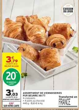 Intermarché Express Assortiment de viennoiseries pur beurre x8 offre