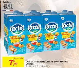 Intermarché Lactel lait demi-écrémé uht de bons matins offre