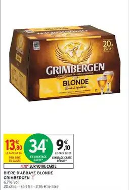 Intermarché Express Grimbergen bière d'abbaye blonde offre
