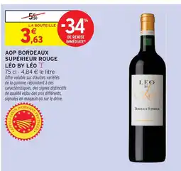 Intermarché Léo by léo aop bordeaux supérieur rouge offre