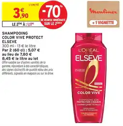 Intermarché Elseve shampooing color vive protect elseve offre
