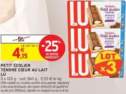 Intermarché Lu petit écolier tendre cœur au lait offre