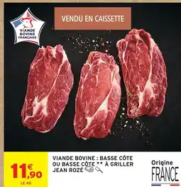 Intermarché Jean rozé viande bovine : basse côte offre