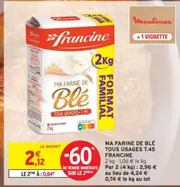 Intermarché Francine ma farine de blé tous usages t.45 offre