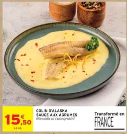 Intermarché Colin d'alaska sauce aux agrumes offre