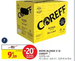 Intermarché Coreff bière blonde x 12 offre