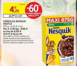Intermarché Nestlé céréales nesquik offre
