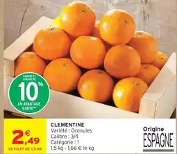 Intermarché Clementine offre