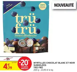 Intermarché Trü frü myrtilles chocolat blanc et noir surgelées offre