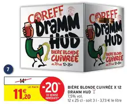 Intermarché Coreff bière blonde cuivrée x 12 offre