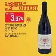 Match Côtes du rhônes aop haut pavois offre
