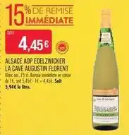 Match Edelzwicker - alsace aop la cave augustin florent offre
