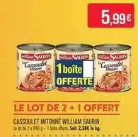 Match William saurin - cassoulet mitonné offre
