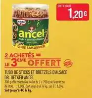 Match Dr. oetker - tubo de sticks et bretzels d'alsace offre