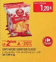 Match Carrefour - chips nature classic offre