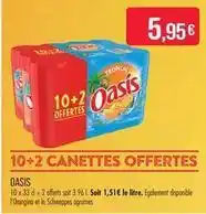 Match Oasis - 10+2 canettes offertes offre